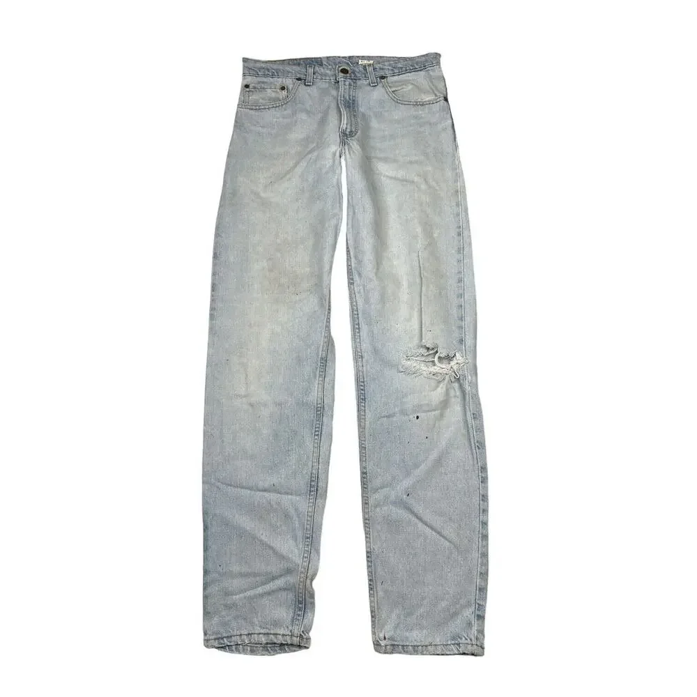 Levi’s VTG 90s 550 Distressed Relaxed Fit Tapered Leg Jeans USA Mens 33x34